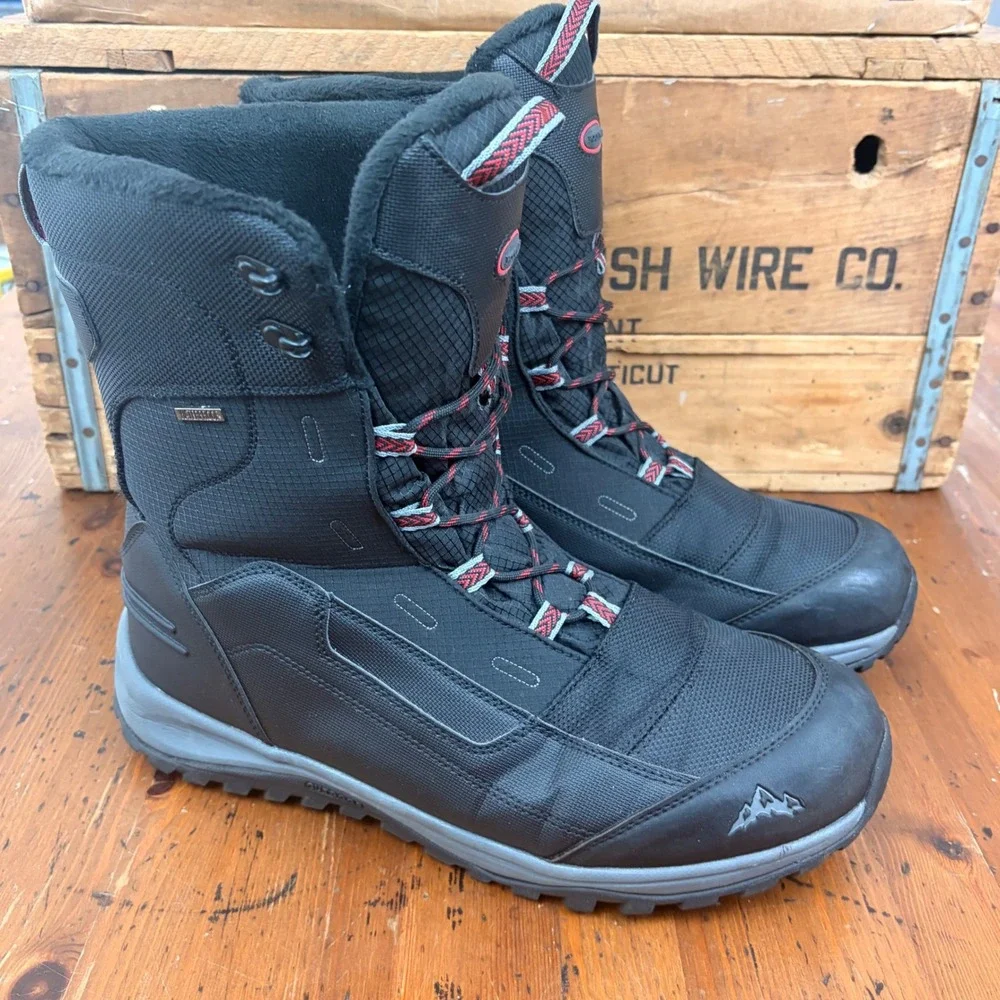 Rockmark OXM422 Mens Black Waterproof Winter Snow‎ Boots Fleece Lined Size 12.5